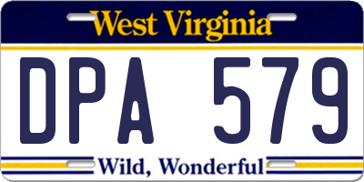 WV license plate DPA579