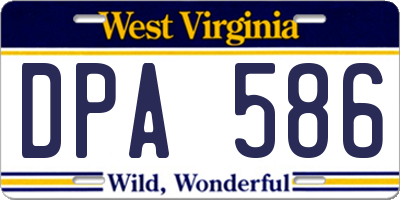 WV license plate DPA586