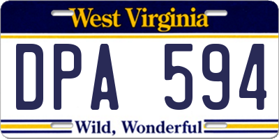 WV license plate DPA594
