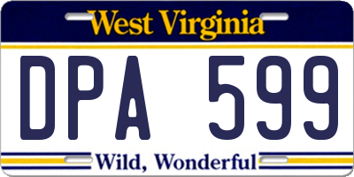 WV license plate DPA599