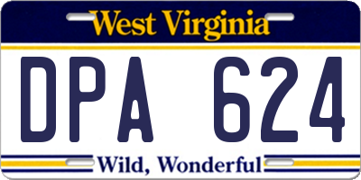 WV license plate DPA624