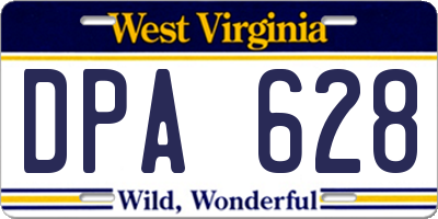 WV license plate DPA628