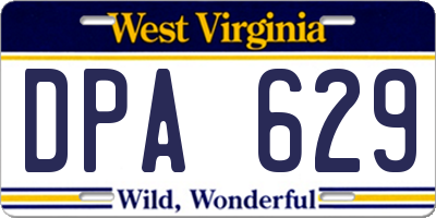 WV license plate DPA629