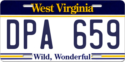 WV license plate DPA659