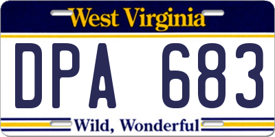 WV license plate DPA683