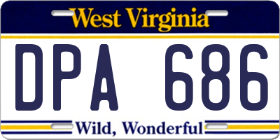 WV license plate DPA686