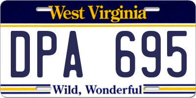 WV license plate DPA695