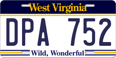 WV license plate DPA752