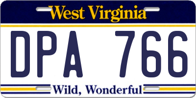 WV license plate DPA766