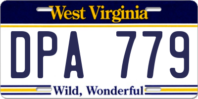 WV license plate DPA779