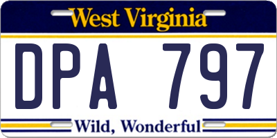 WV license plate DPA797