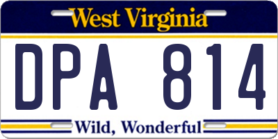WV license plate DPA814