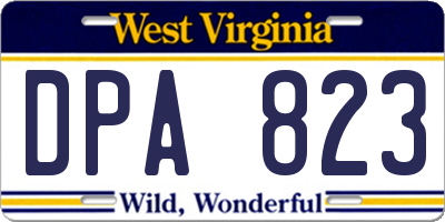 WV license plate DPA823