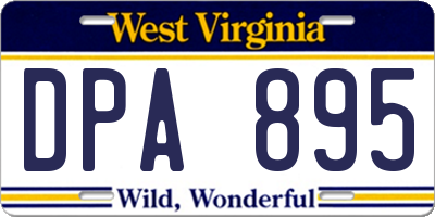 WV license plate DPA895