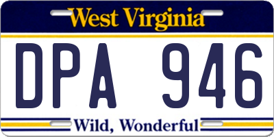 WV license plate DPA946
