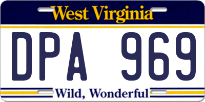 WV license plate DPA969