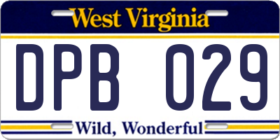 WV license plate DPB029