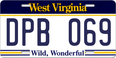 WV license plate DPB069