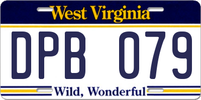 WV license plate DPB079