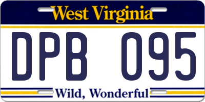 WV license plate DPB095