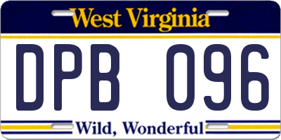 WV license plate DPB096