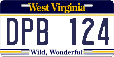 WV license plate DPB124