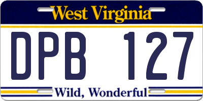 WV license plate DPB127