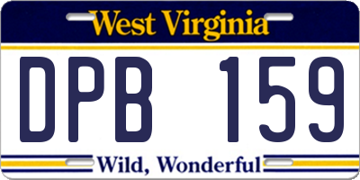 WV license plate DPB159