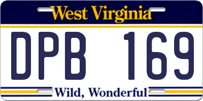 WV license plate DPB169