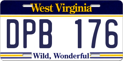 WV license plate DPB176
