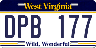 WV license plate DPB177