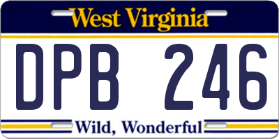 WV license plate DPB246