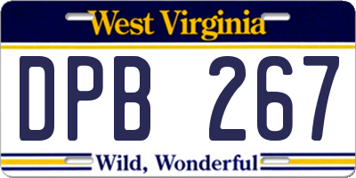 WV license plate DPB267