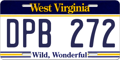 WV license plate DPB272