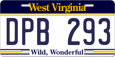 WV license plate DPB293