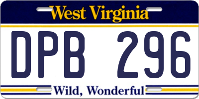 WV license plate DPB296