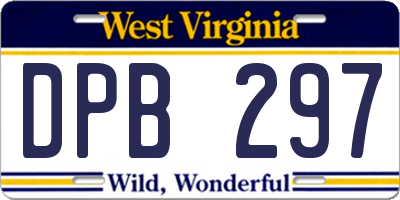 WV license plate DPB297