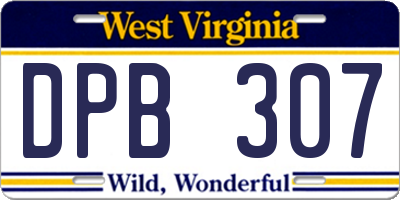 WV license plate DPB307