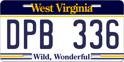WV license plate DPB336