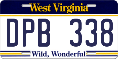 WV license plate DPB338