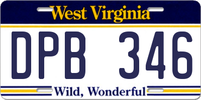 WV license plate DPB346