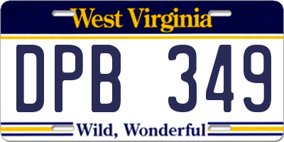 WV license plate DPB349