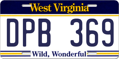 WV license plate DPB369
