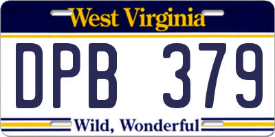 WV license plate DPB379