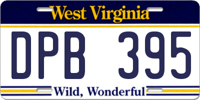 WV license plate DPB395