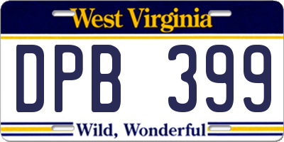 WV license plate DPB399