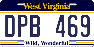 WV license plate DPB469