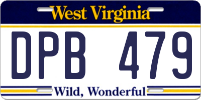 WV license plate DPB479