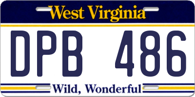 WV license plate DPB486