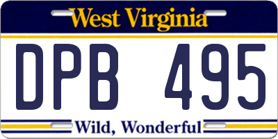 WV license plate DPB495
